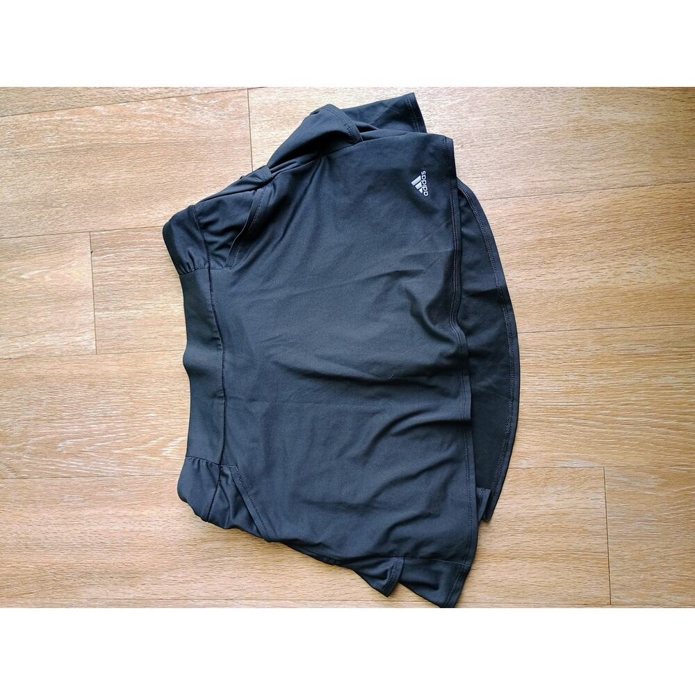 NWT Adidas girl's Club tennis skort black golf athletic pockets sports L comfy